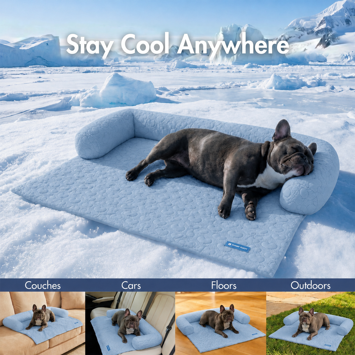 Frostcore™ Cooling Couch Cover Dog Bed