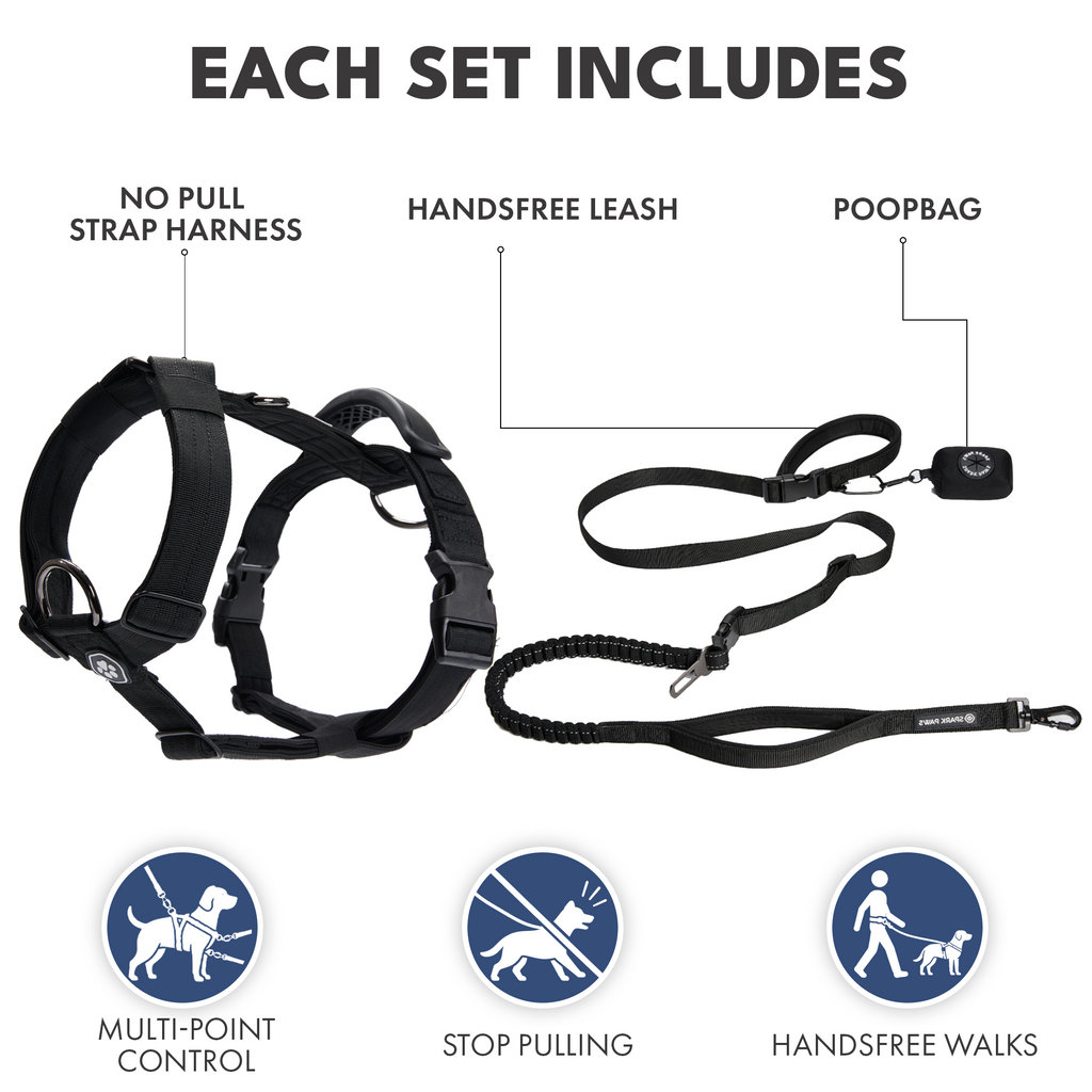 Comfort Control No-Pull Dog Harness and Multipurpose Leash Sets