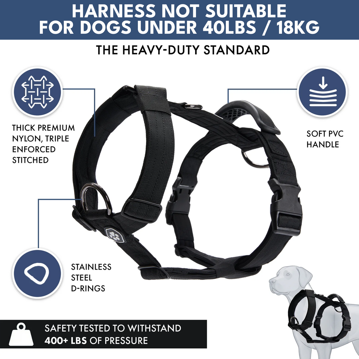 Comfort Control No-Pull Dog Harness and Multipurpose Leash Sets